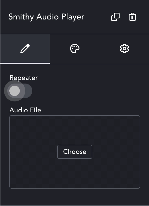 Audio Player single file dialogue