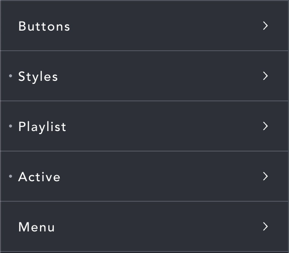 Audio Player styles options