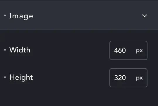 Carouser image sizing controls