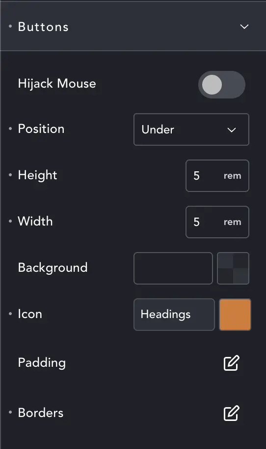 Carouser button controls
