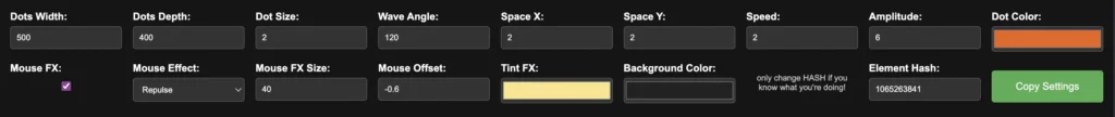 Dotty Configurator Panel