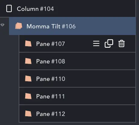Momma Tilt structure panel