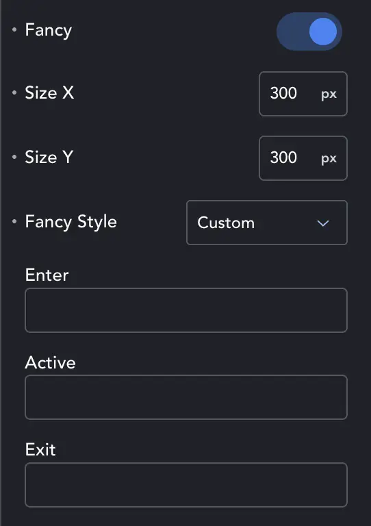 ScrollBack settings panel