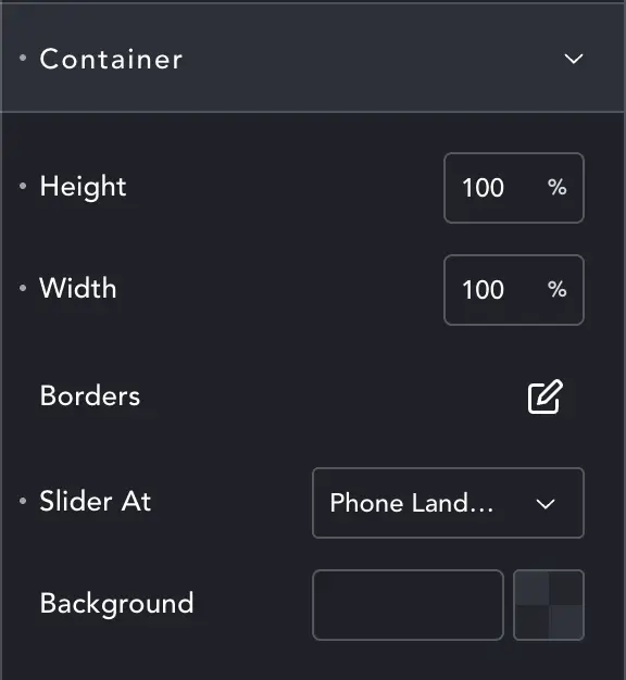 Panel Gallery Settings Dialogue