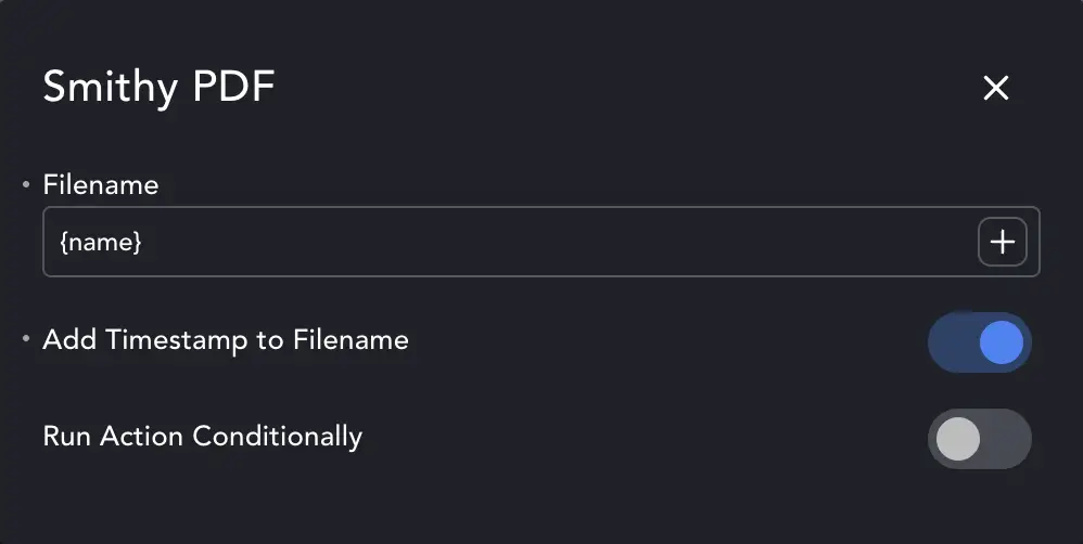 PDF file name dialogue