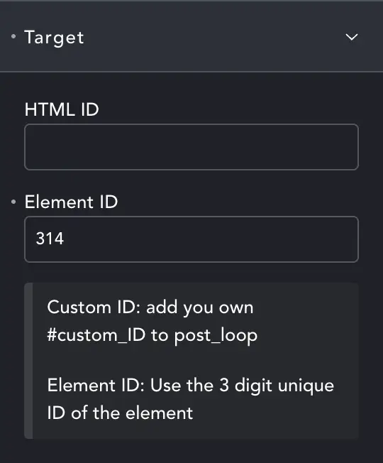 Simple Post FIlter settings panel.