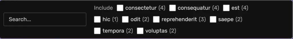 Simple Post FIlter settings panel.