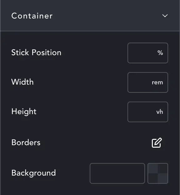 ScrollSlider settings panel