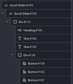 Scroll slider structure